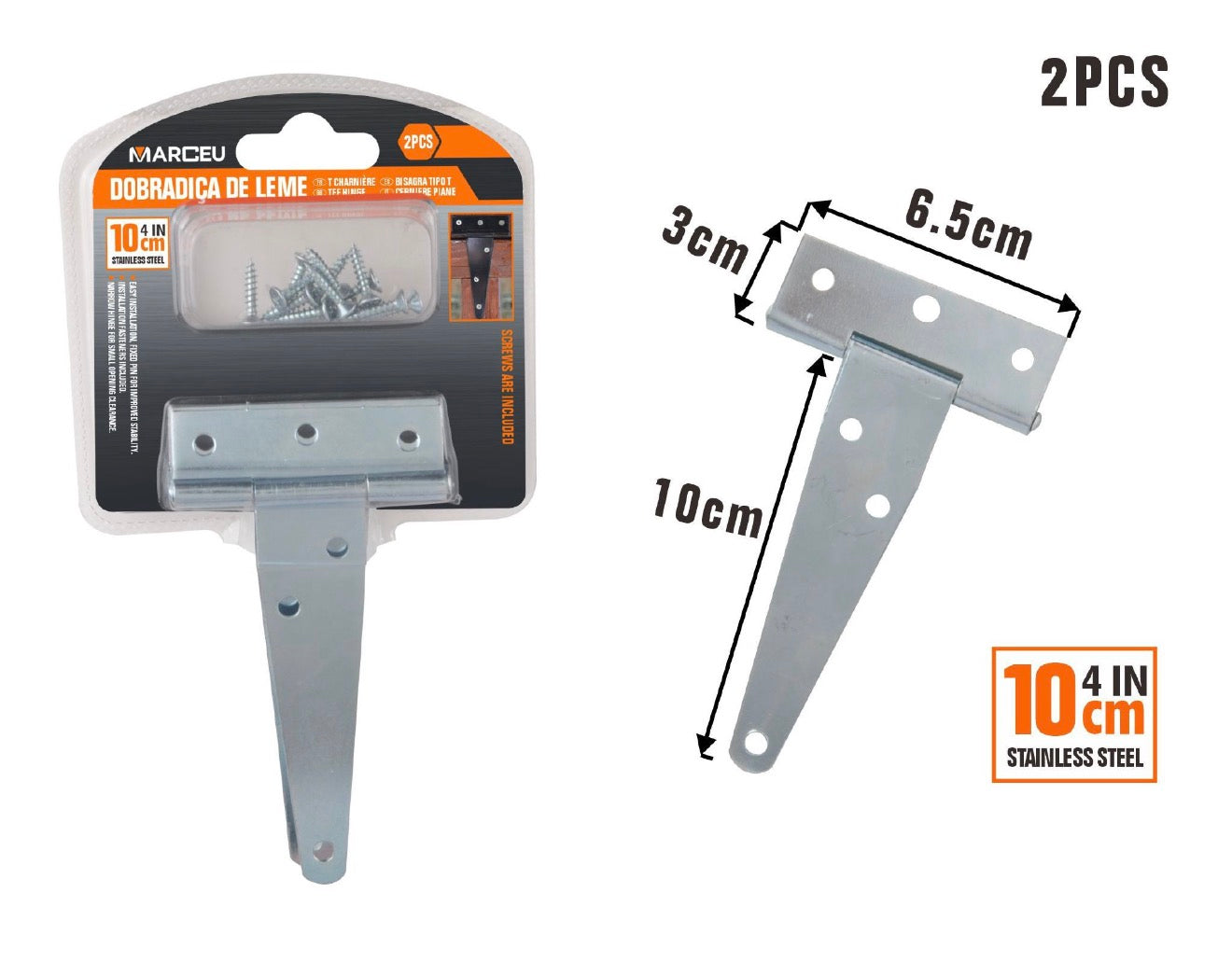 Dobradiça de Leme 10cm